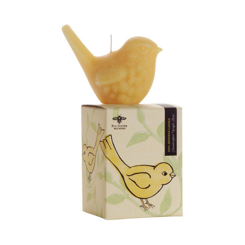 CANDLES: Big Dipper Wax Works, Pure Beeswax Song Bird Candle, Upright