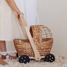 QToysUSA: Water Hyacinth Doll Pram & Walker (Trolley, Stroller, Carriage)