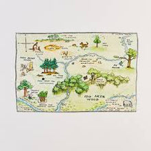 Load image into Gallery viewer, Sarah's Silks: Winnie the Pooh 100 Aker Woods Map Playsilk with Set of 3 Stuffed Pillows