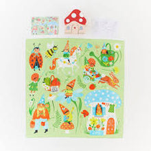 Load image into Gallery viewer, Sarah's Silks: Gnome Village Playsilks with Wooden House Stacker