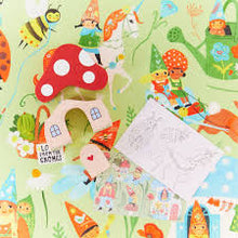 Load image into Gallery viewer, Sarah's Silks: Gnome Village Playsilks with Wooden House Stacker